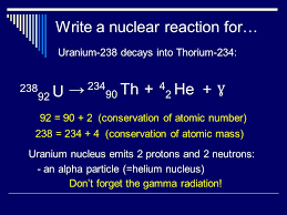 The method can be used for dating of sediments from either a marine or a playa lake environment. Ted Ed 4 Min U Th He É£ Write A Nuclear Reaction For Uranium 238 Decays Into Thorium 234 92 Conservation Of Atomic Ppt Download