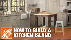 The top is varnished cherry. How To Build A Kitchen Island The Home Depot