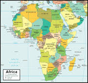 Click full screen icon to open full mode. Africa Map And Satellite Image