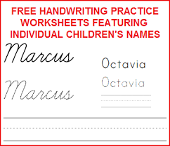Each worksheet is aligned with common core standards for literacy for kindergarten and 1st grade, although other students may find the practice helpful. Free Handwriting Worksheets With Child S Name Student Handouts