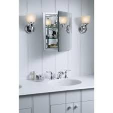 Kohler 16 In W X 20 In H X 5 In D Aluminum Recessed Medicine Cabinet K Cb Clr1620fs Recessed Medicine Cabinet Wall Mounted Bathroom Cabinets Adjustable Shelving