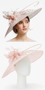 Wear This Striking Fine Floral Hat Designed With A Wide Side Leaning Statement Brim It Boasts A Small R Occasion Hats Mother Of The Bride Hats Races Fashion