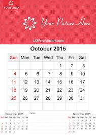 October 2015 Calendar Template Vector Free Vector Free Calendar Template Happy New Year Vector