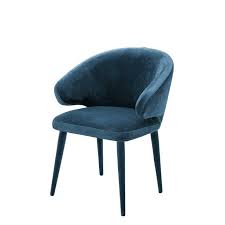 Cardinale Upholstered Dining Chair Blue Dining Chair Dining Chairs Blue Velvet Dining Chairs