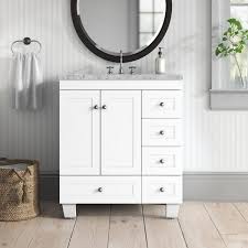 For smaller bathroom spaces, narrow depth bathroom vanities are available that measure less than 18 inches deep. Narrow Depth Vanity Wayfair