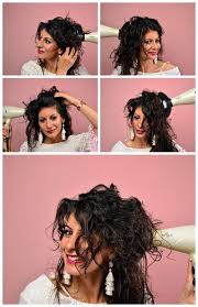 Messy Curly Hair Using Diffuser Lazy Summer Hair Curls Using Hair Dryer Diffuser Hair Diffuser Curled Hairstyles Curly Hair Styles