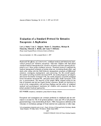 Pdf Evaluation Of A Standard Protocol For Retentive