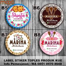 Cetak stiker label kue dengan mudah bisa digunakan untuk stiker toples kue, stiker kotak mika dll. Jual Cetak Stiker Label Produk Kue Stiker Toples Kue Bentuk Bulat Kab Jember Toko Unik Maxi Tokopedia