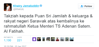 Ada persoalan dengan hary tanoesoedibjo, syarwan hamid mundur dari perindo. Ketua Menteri Sarawak Adenan Satem Meninggal Dunia