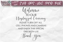 Free Free 314 Welcome To Our Unplugged Wedding Svg SVG PNG EPS DXF File