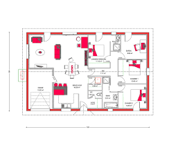 Modele De Maison Villa Rosa Plan Maison 90m2 Plan De Maison Fonctionnelle Plan Maison