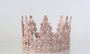Gold Birthday Crown For Adults Birthday Crown In Pink Rose Gold Lace Crown Cake Smash Etsy Birthday Crown Lace Crowns Rose Gold Lace