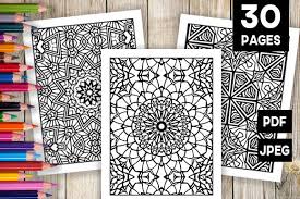 Here is a collection of cool, abstract, fun, and creative adult coloring pages you can download. 30 Unique Adult Coloring Pages Graphic By Jm Graphics Creative Fabrica