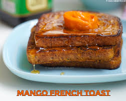 You want to make sure the top of the bread is coated with egg. Mango French Toast Egg Free Recipe Raks Kitchen