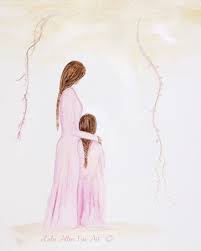 Mother Daughter Art Print Mother Art By Leslieallenfineart On Etsy Mother Daughter Art Mother Art Mom Art