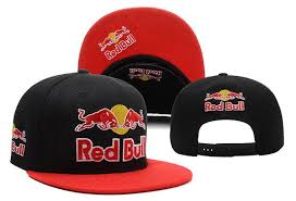 Red Bull Snapback Hats Black