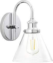 Wall sconces for the bathroom help define the character of the space while also providing an ample source of light. Tenesa Hallway Wall Sconce Chrome Bathroom Vanity Light With Led Bulb Ll Wl631 2pc Amazon Com