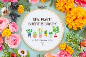 Cement Your Crazy Plant Lady Status With An Adorably Funny Cross Stitch Patt Subversive Cross Stitch Patterns Cross Stitch Patterns Funny Cross Stitch Patterns