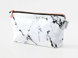 Makeup Bag White Marble Make Up Bag Pencil Case Rose Gold Etsy Marble Bag Diy Makeup Bag Makeup Bag