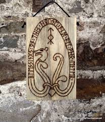 Norse House Home Blessing Plaque Viking Decor House Etsy In 2021 Viking Decor Norse Pagan Futhark Runes