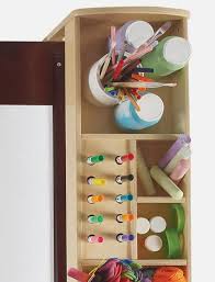 Great Idea For Avoiding Spills Kids Art Table Supply Storage Kids Art Table Art Table Kids Activity Table