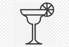 Margarita alcoholic cocktail drink with tropical flowerscitruses and palm leaves. Cocktail Glass Lime Margarita Icon Margarita Clipart Black And White Stunning Free Transparent Png Clipart Images Free Download