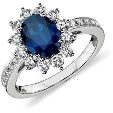 Blue Nile Oval Sapphire And Diamond Ring In 18k White Gold 8x6mm 3 400 Liked On Poly Engagement Rings Sapphire Sapphire Jewelry Diamond Engagement Rings