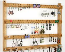 Wood Cherry Earring And Necklace Wall Organizer Earring Holder Jewelry Holder Holds 72 Pairs Of Earrings 8 Pegs Jewelry Organizer Presentoir Bijoux Organisateur De Bijoux Porte Bijoux