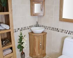 small corner bathroom sink with vanity