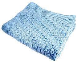 As this pram suit is knitted is moves with the babies, making it comfy and more versatile, with an easy to pop on zip to the front. Amazon Com Sky Blue Baby Boy Newborn Knit Bordered Nursery Blanket Soft Delicate Swaddling Handmade Products