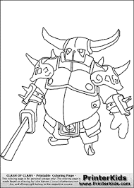 Clash Of Clans P E K K A 1 Coloring Page Preview