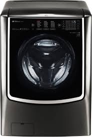 Lg Wm9500hka 30 Inch 5 8 Cu Ft Front Load Washer With 14 Wash Programs 1 300 Rpm Steam Turbowash Sense Clean Lg Twin Wash Compatibility Lodecibel Quiet Operation Black Stainless Steel And Energy Star