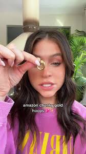chunky gold hoops from Amazon these slay me!! So unique the perfect  thickness and size, perfect for everyday or a special occasion. In my  ‘jewelry’ list for you 🫶🏻💖✨ #amazonjewelry #amazonearrings ...