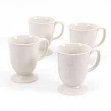 The Pioneer Woman Cowgirl Lace 4 Piece Mug Set Ivory Cream Mugs Set Pioneer Woman Mugs