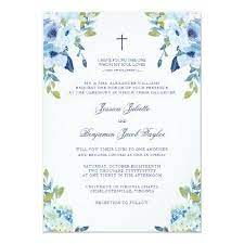 Elegant Floral Dusty Blue Christian Wedding Invitation Zazzle Com Christian Wedding Invitations Christian Wedding Christian Wedding Invitation Wording