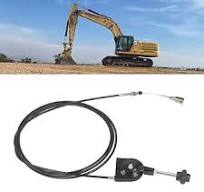 4.5m Throttle Control Cable For Excavator & Mixer – Stainless Steel Joint,  PU Tube