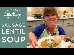 Lentil Sausage And Kale Soup By Amy Roloffamy Roloff S Little Kitchen Ingredients 2 Cups Of Lentils1 Large Lentil Soup Amy Roloff Recipes Lentil Sausage Soup