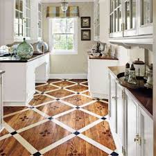 Crisp White Lines Cross To Form Diamond Pattern With Black Squares At Each Point Of Intersection Painted Across The In 2020 Flooring Painted Wood Floors Floor Design