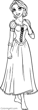 Girl having her hair done by a hairdresser. Rapunzel With Short Hair Coloring Page Coloringall