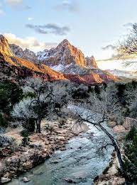 Visiting zion national park in winter. Winter Recreation In Zion National Park Includes Hiking Desert Trails