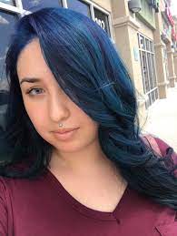 He explains, black is the strongest hair color; Dark Blue Hair With Hints Of Teal And Violet Fancyfollicles