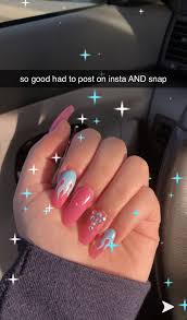 When it comes to pink and black colors, it is not difficult anymore to have a special nail design for your short squared nails. Blue Fire Nails Fire Nails Blue Acrylic Nails Nails