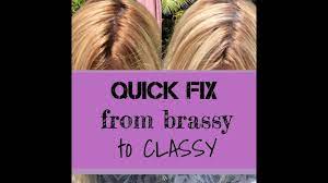 From Brassy To Ashy Quick Fix For Orange Brassy Hot Roots Orange Roots Roots Hair Orange Roots Hair Fix Blondes