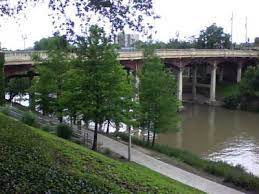 There was a footbridge across buffalo bayou near sabine street as early as 1891, which connect the historic fourth ward to the sixth ward. Bridgehunter Com Sabine Street Bridge