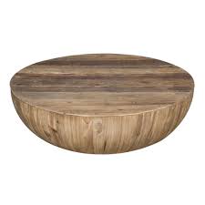 Made to order modern recycled timber coffee tables. Croft Elm Timber Round Coffee Table 120cm
