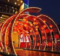 Outdoor Waterproof Christmas 3D LED Motif Lighted Wire Frame Handmade Huge Ornament Giant Arch Ball Lights for Shopping Malls