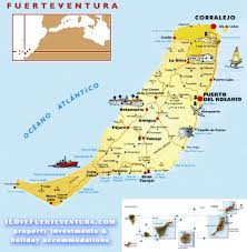Carte Fuerteventura Ville Route Illustrations Jpg 984 1004 Islas Canarias Islas Castillos