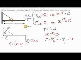 Static Equilibrium Sample Problem 2 Nursing Student Tips Physics Mechanics Engineering Science