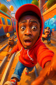 Subway surfers character in real life chase scene