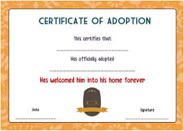 Why would anyone want a joke marriage certificate? 14 Blank Adoption Certificate Templates For You To Download And Use Demplates